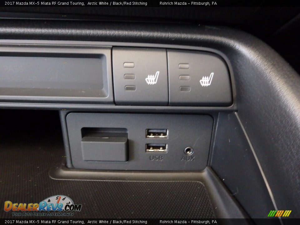 2017 Mazda MX-5 Miata RF Grand Touring Arctic White / Black/Red Stitching Photo #12