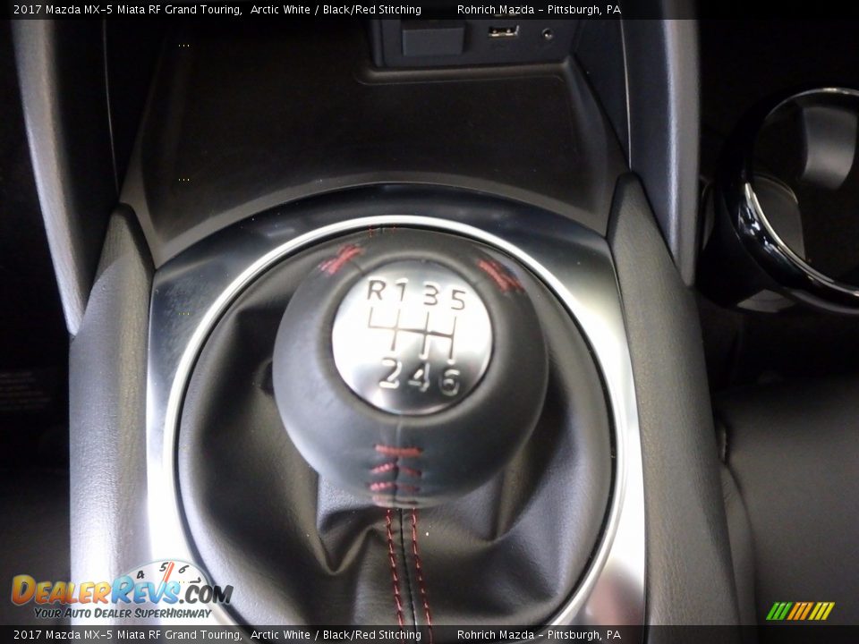 2017 Mazda MX-5 Miata RF Grand Touring Arctic White / Black/Red Stitching Photo #13