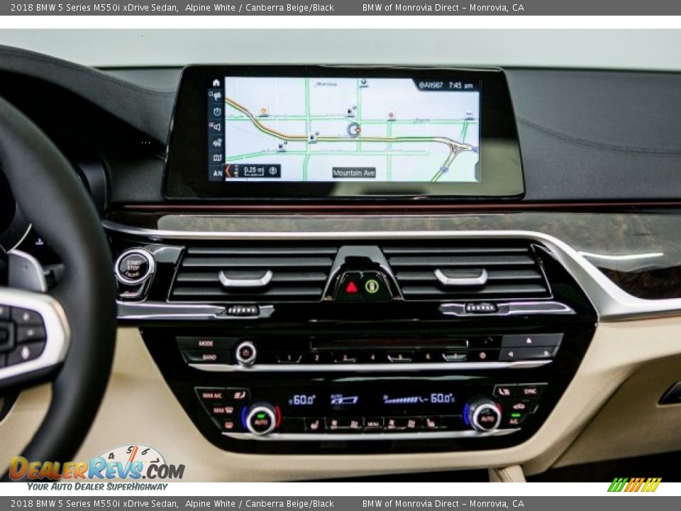 Controls of 2018 BMW 5 Series M550i xDrive Sedan Photo #6