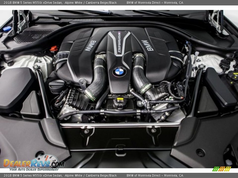 2018 BMW 5 Series M550i xDrive Sedan 4.4 Liter DI TwinPower Turbocharged DOHC 32-Valve VVT V8 Engine Photo #8