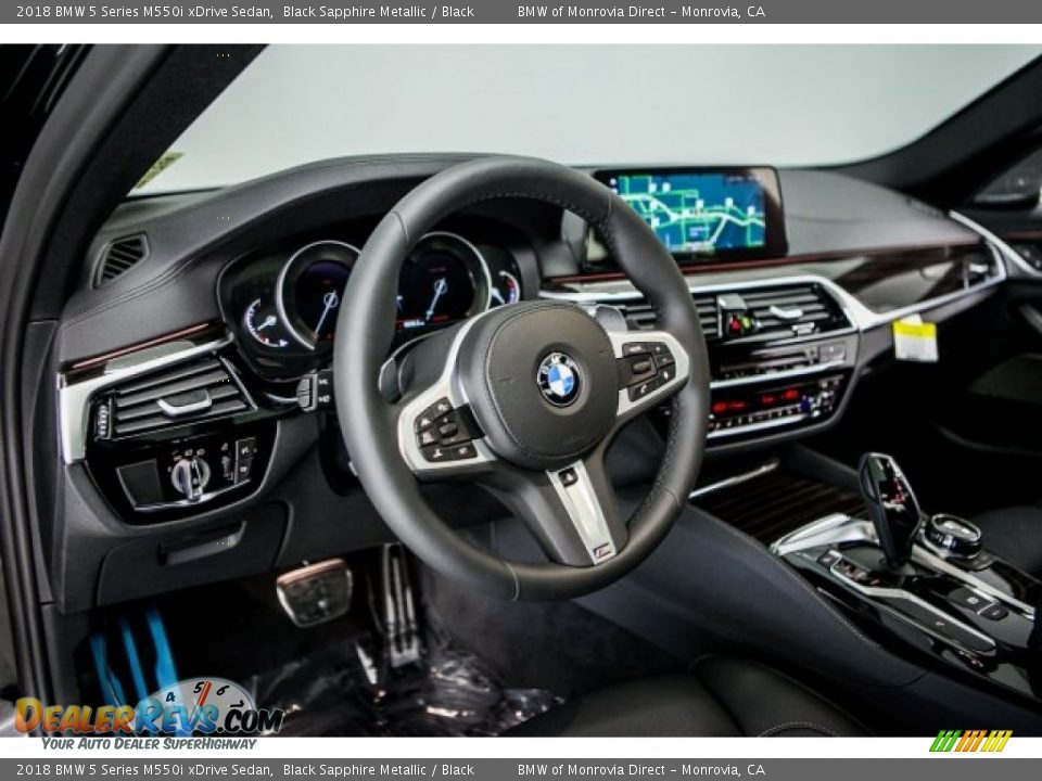 2018 BMW 5 Series M550i xDrive Sedan Black Sapphire Metallic / Black Photo #5