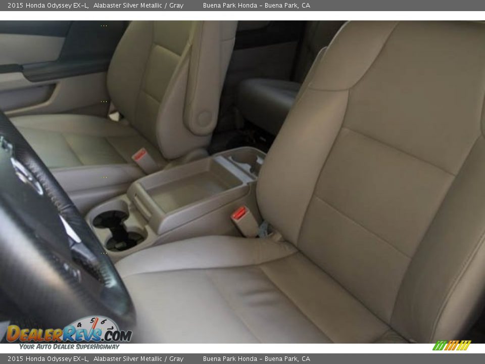 2015 Honda Odyssey EX-L Alabaster Silver Metallic / Gray Photo #12