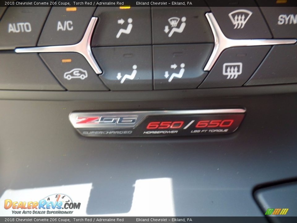 2018 Chevrolet Corvette Z06 Coupe Torch Red / Adrenaline Red Photo #36