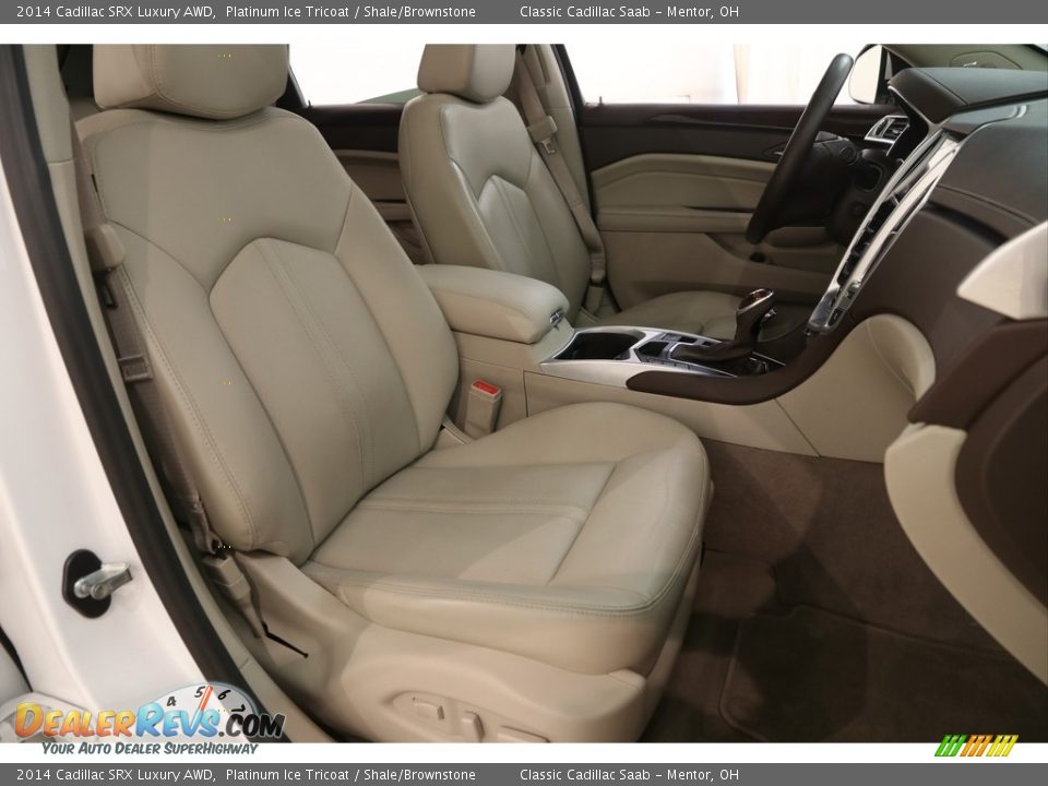 2014 Cadillac SRX Luxury AWD Platinum Ice Tricoat / Shale/Brownstone Photo #17
