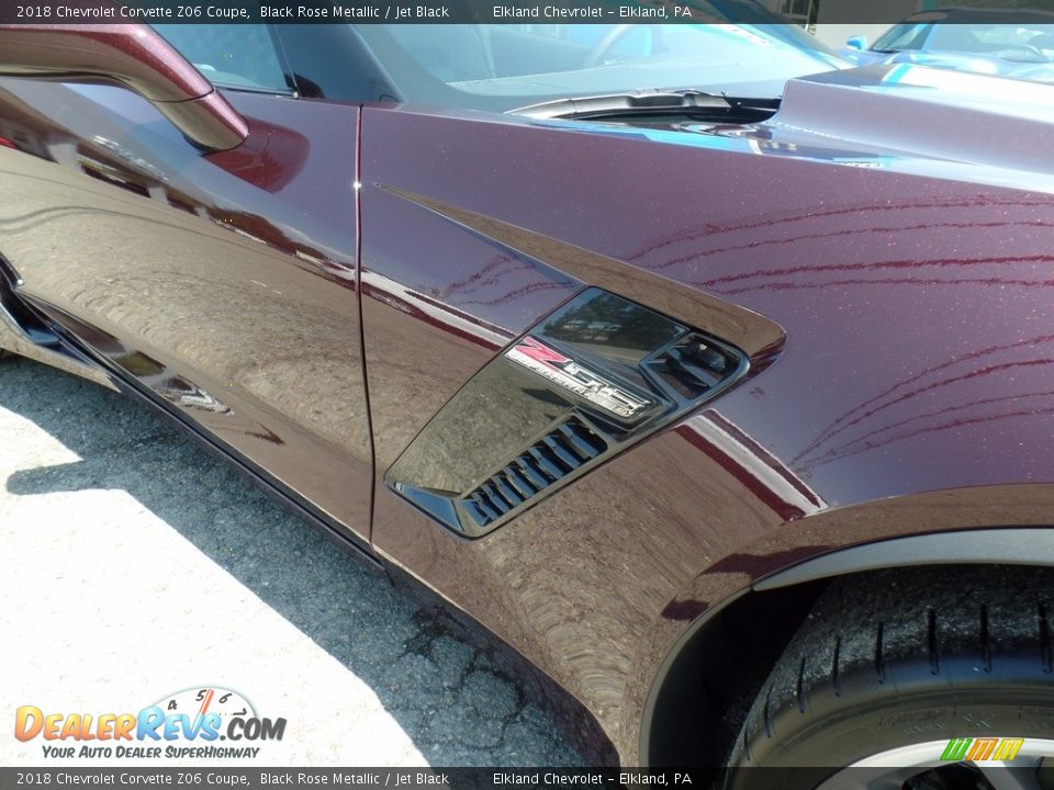 2018 Chevrolet Corvette Z06 Coupe Black Rose Metallic / Jet Black Photo #15