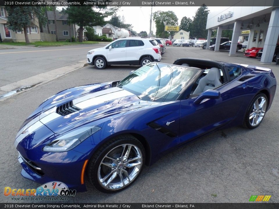 2018 Chevrolet Corvette Stingray Convertible Admiral Blue Metallic / Gray Photo #4