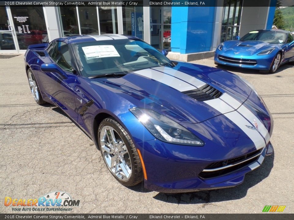 2018 Chevrolet Corvette Stingray Convertible Admiral Blue Metallic / Gray Photo #7