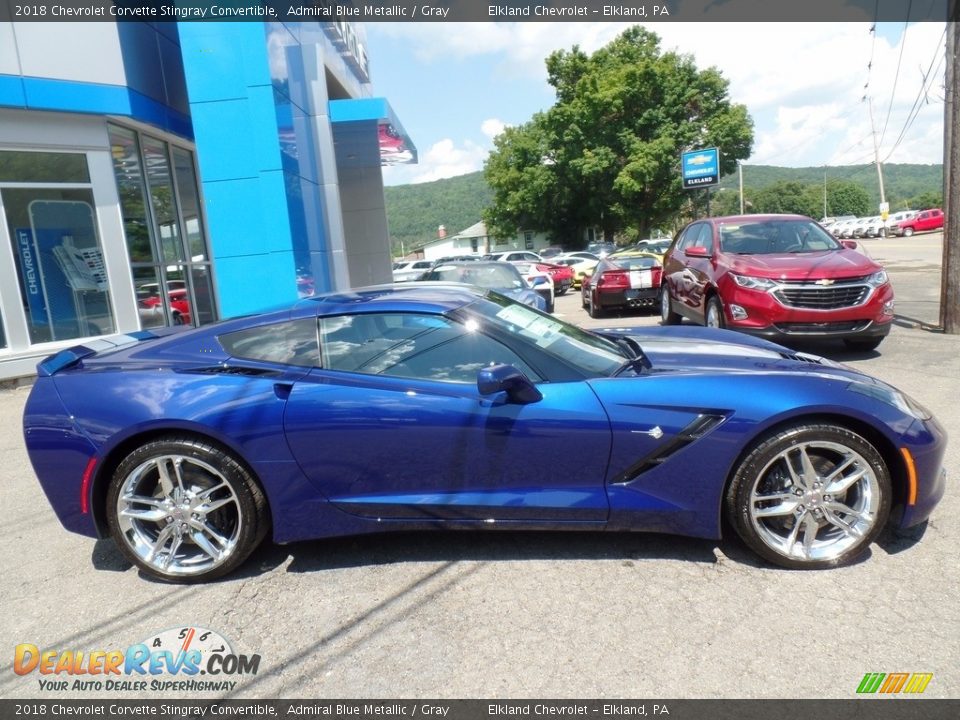 2018 Chevrolet Corvette Stingray Convertible Admiral Blue Metallic / Gray Photo #8