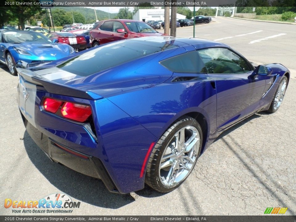 2018 Chevrolet Corvette Stingray Convertible Admiral Blue Metallic / Gray Photo #9
