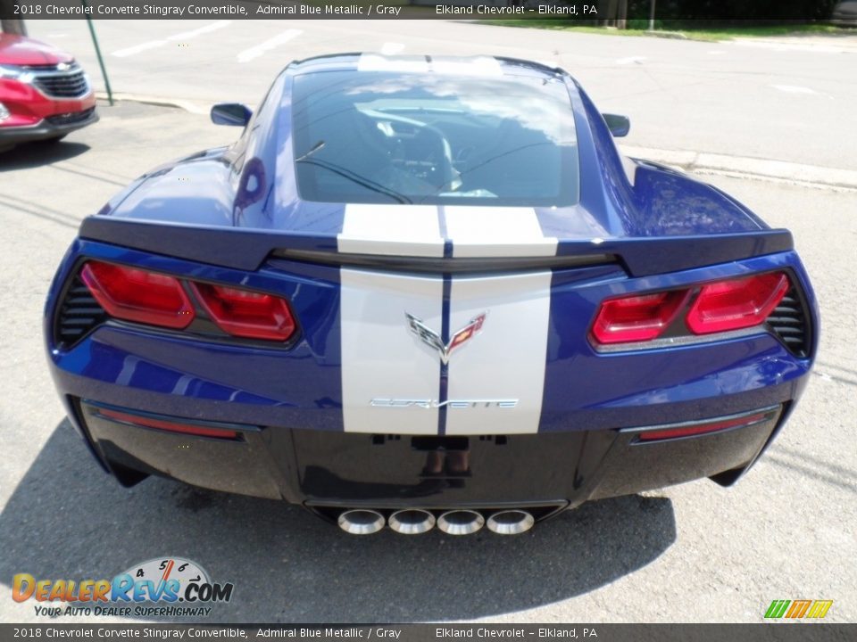 2018 Chevrolet Corvette Stingray Convertible Admiral Blue Metallic / Gray Photo #10