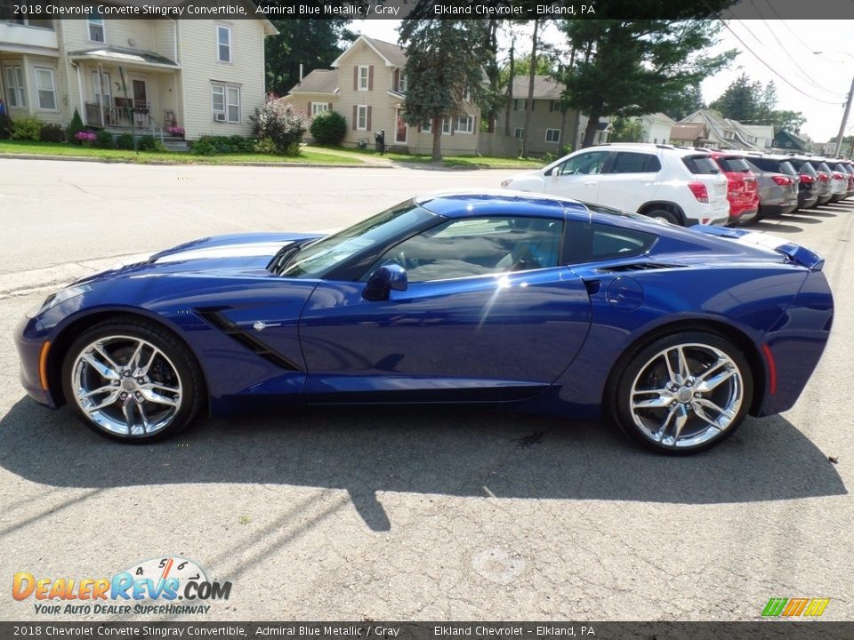 2018 Chevrolet Corvette Stingray Convertible Admiral Blue Metallic / Gray Photo #12
