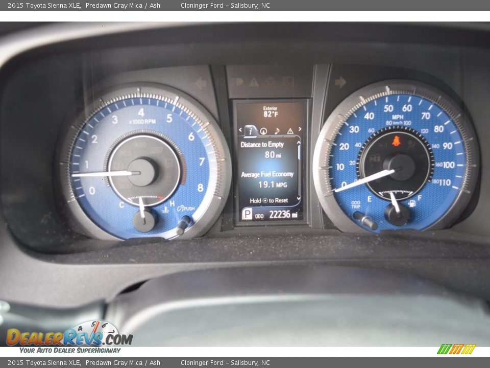 2015 Toyota Sienna XLE Predawn Gray Mica / Ash Photo #27