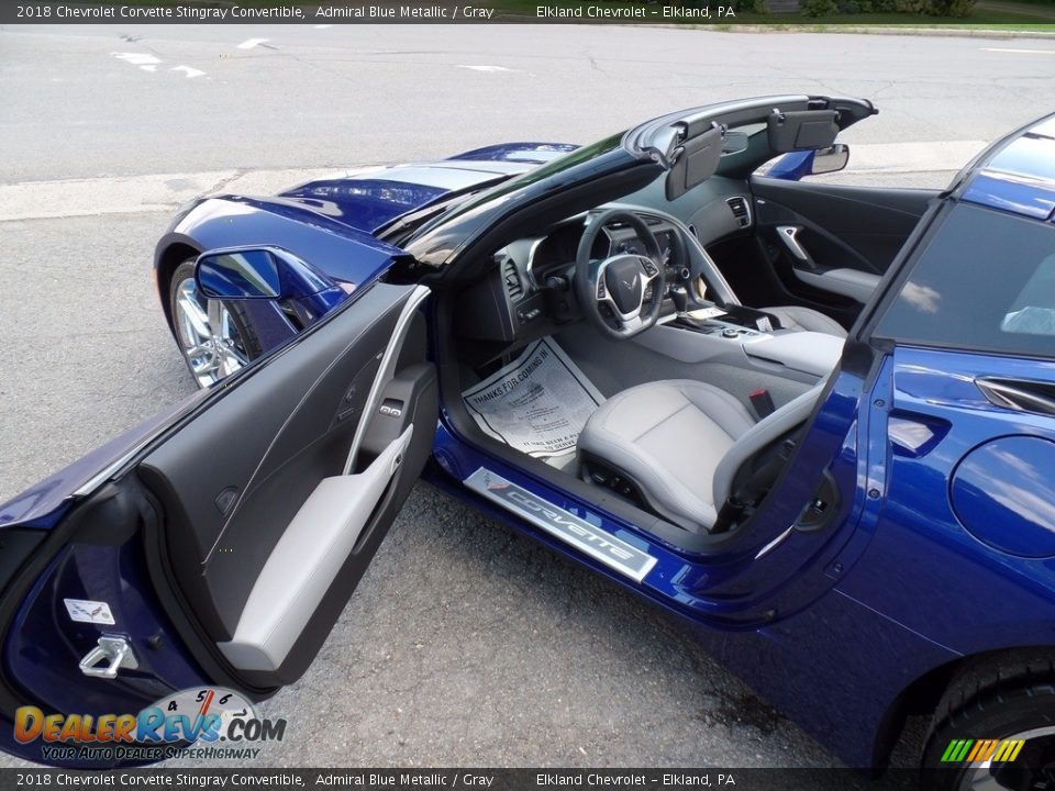 2018 Chevrolet Corvette Stingray Convertible Admiral Blue Metallic / Gray Photo #15