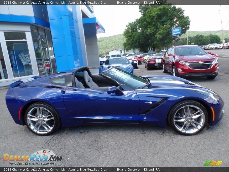 2018 Chevrolet Corvette Stingray Convertible Admiral Blue Metallic / Gray Photo #17
