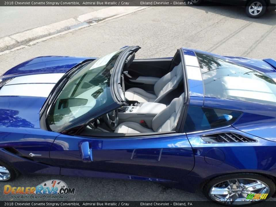 2018 Chevrolet Corvette Stingray Convertible Admiral Blue Metallic / Gray Photo #20