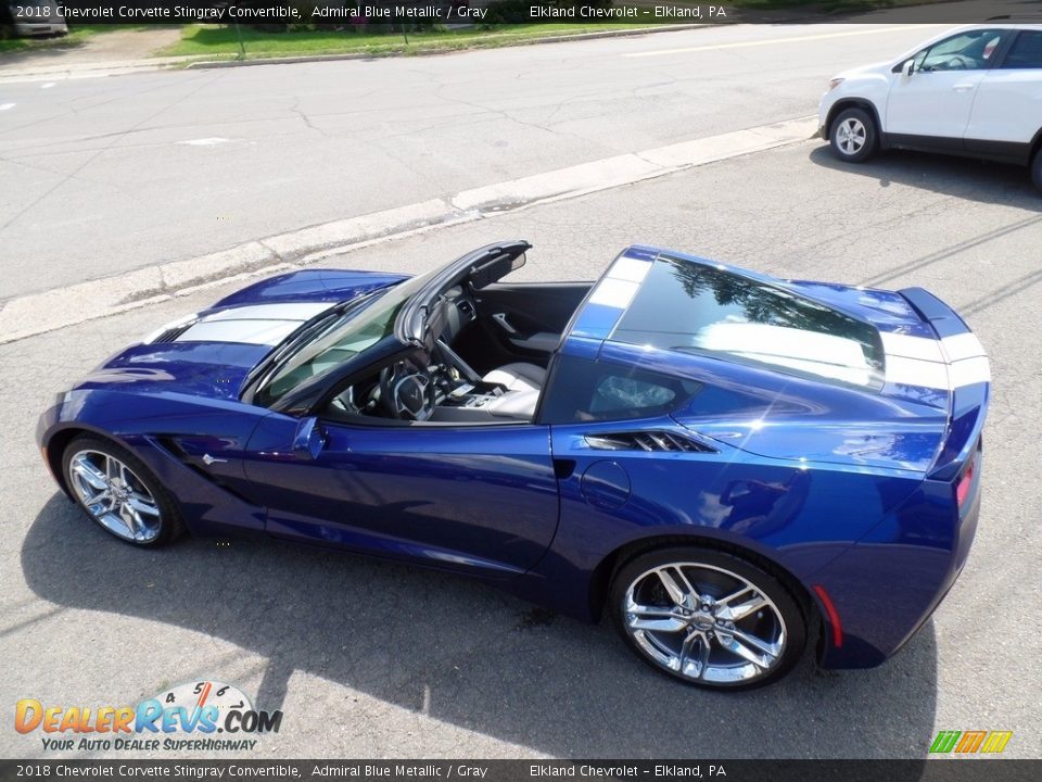 2018 Chevrolet Corvette Stingray Convertible Admiral Blue Metallic / Gray Photo #21