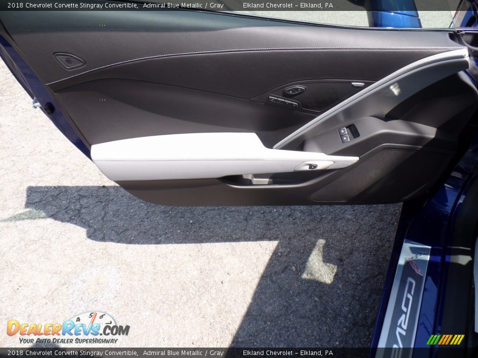 2018 Chevrolet Corvette Stingray Convertible Admiral Blue Metallic / Gray Photo #23