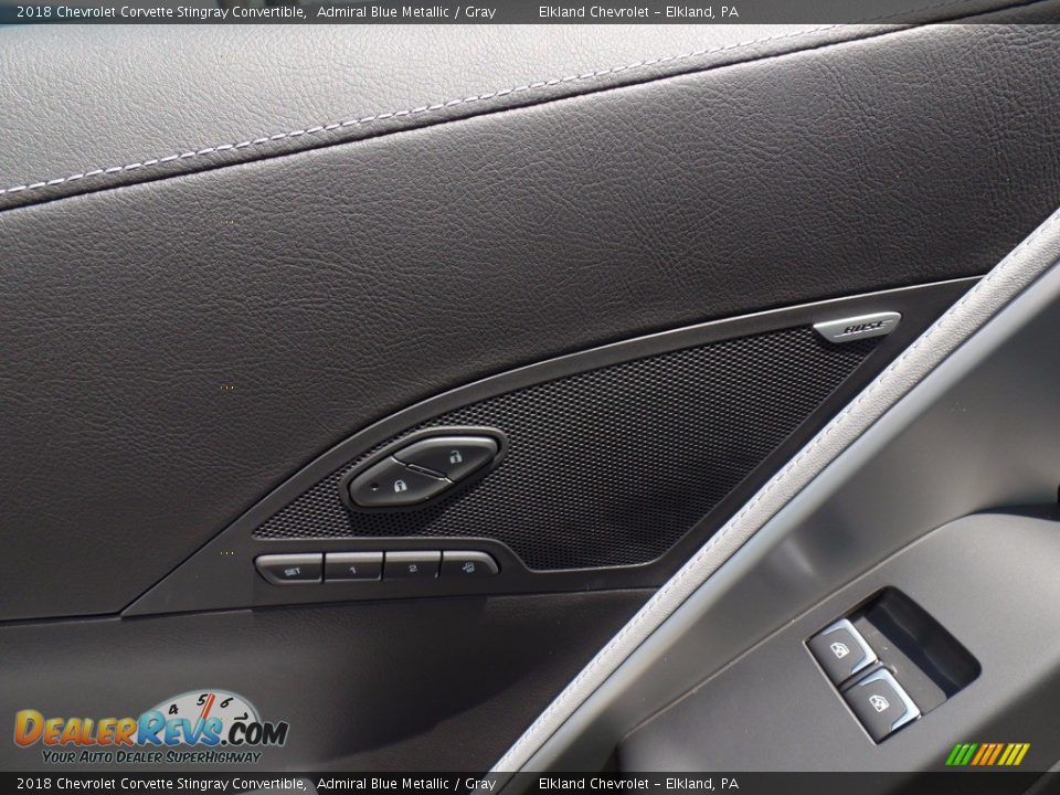 2018 Chevrolet Corvette Stingray Convertible Admiral Blue Metallic / Gray Photo #24