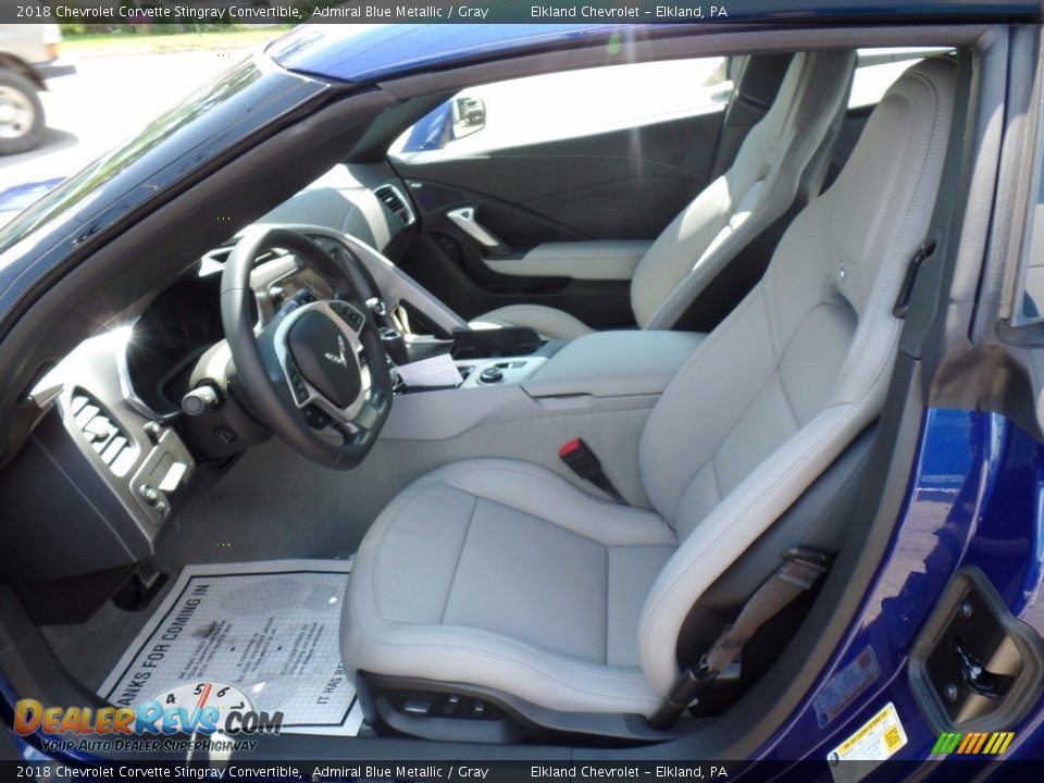 2018 Chevrolet Corvette Stingray Convertible Admiral Blue Metallic / Gray Photo #25