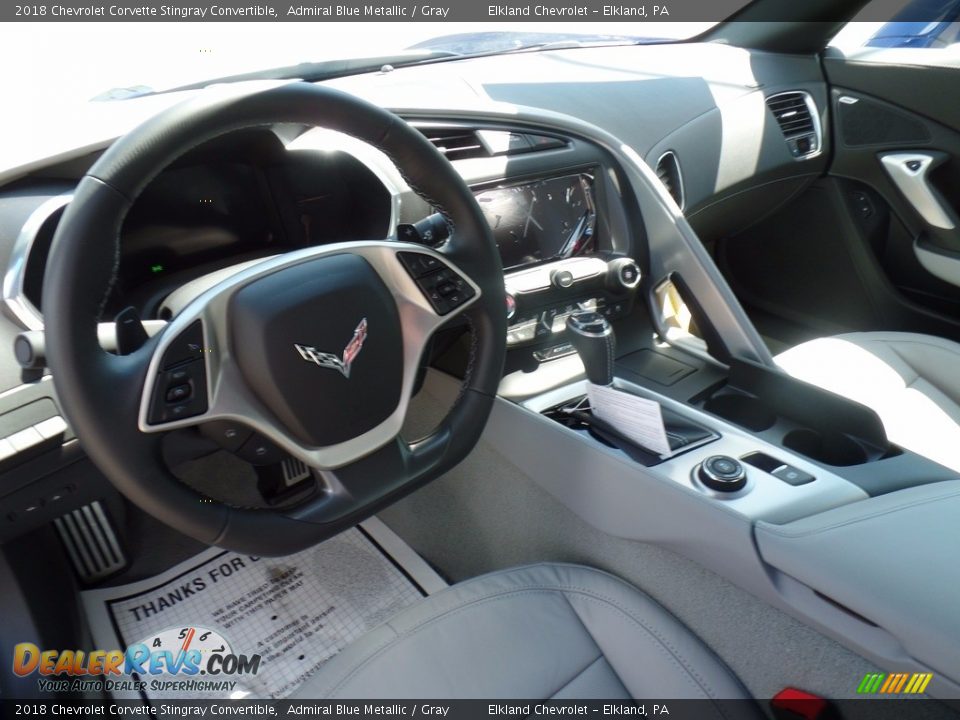 2018 Chevrolet Corvette Stingray Convertible Admiral Blue Metallic / Gray Photo #26