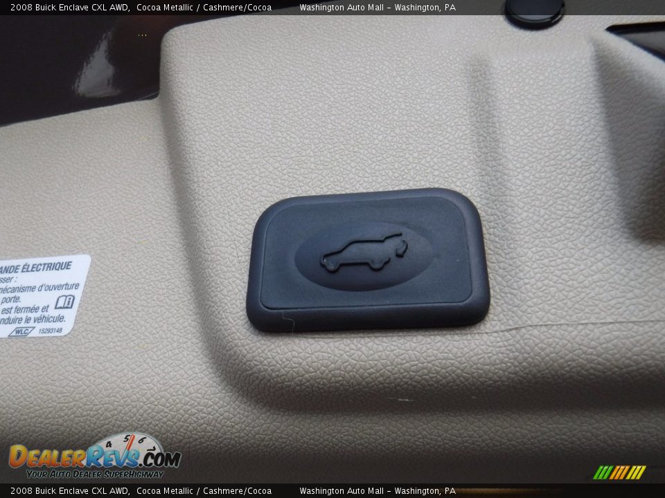 2008 Buick Enclave CXL AWD Cocoa Metallic / Cashmere/Cocoa Photo #32
