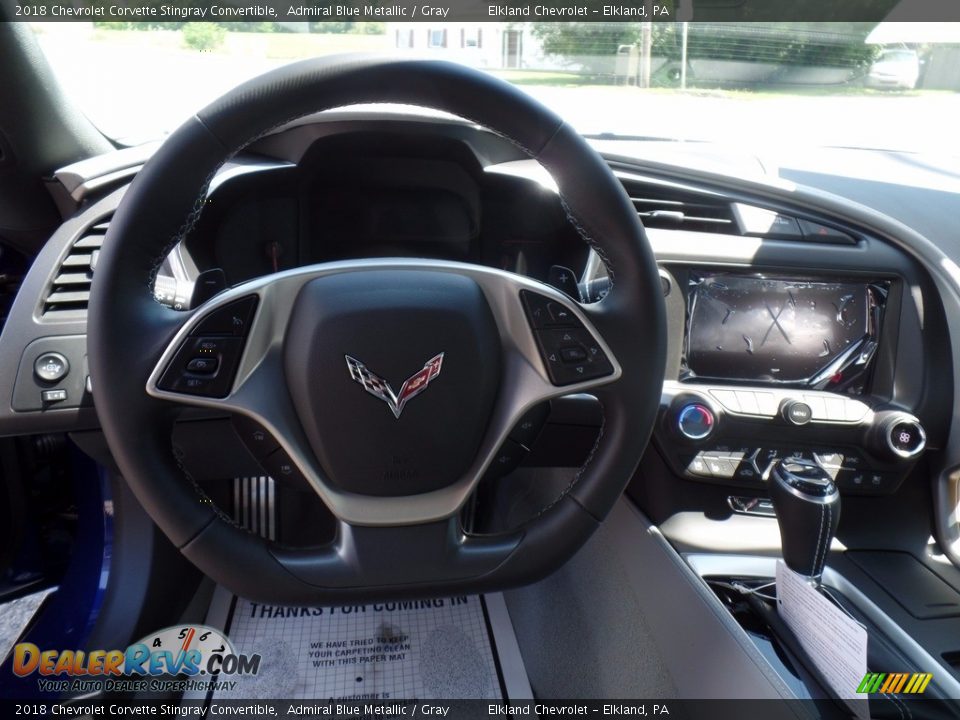 2018 Chevrolet Corvette Stingray Convertible Admiral Blue Metallic / Gray Photo #27