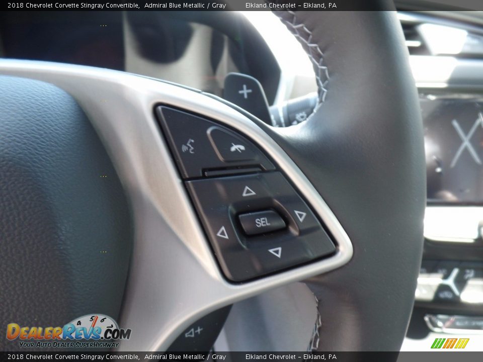 2018 Chevrolet Corvette Stingray Convertible Admiral Blue Metallic / Gray Photo #29