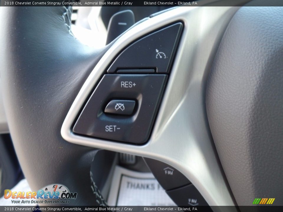 2018 Chevrolet Corvette Stingray Convertible Admiral Blue Metallic / Gray Photo #30