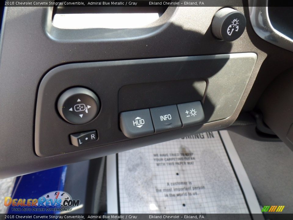 2018 Chevrolet Corvette Stingray Convertible Admiral Blue Metallic / Gray Photo #31