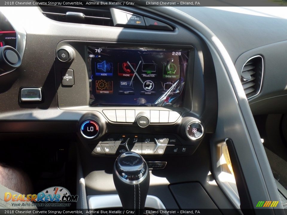 2018 Chevrolet Corvette Stingray Convertible Admiral Blue Metallic / Gray Photo #34