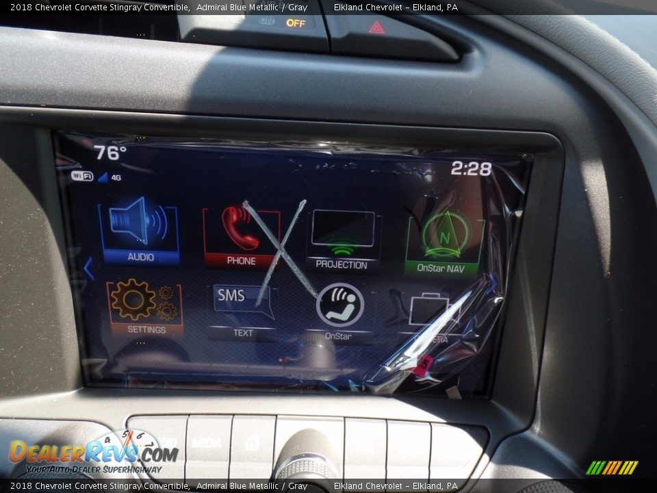 2018 Chevrolet Corvette Stingray Convertible Admiral Blue Metallic / Gray Photo #35