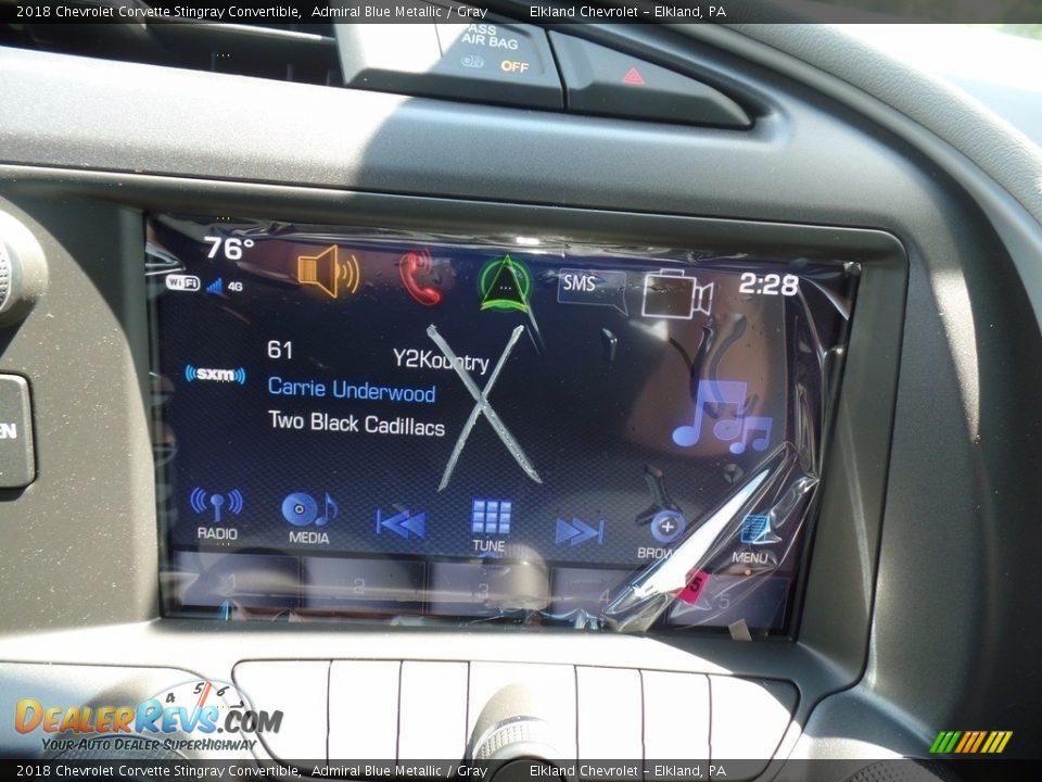 2018 Chevrolet Corvette Stingray Convertible Admiral Blue Metallic / Gray Photo #36