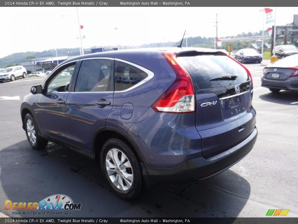 2014 Honda CR-V EX AWD Twilight Blue Metallic / Gray Photo #7