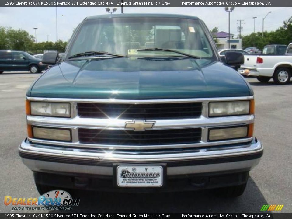 1995 Chevrolet C/K K1500 Silverado Z71 Extended Cab 4x4 Emerald Green Metallic / Gray Photo #6