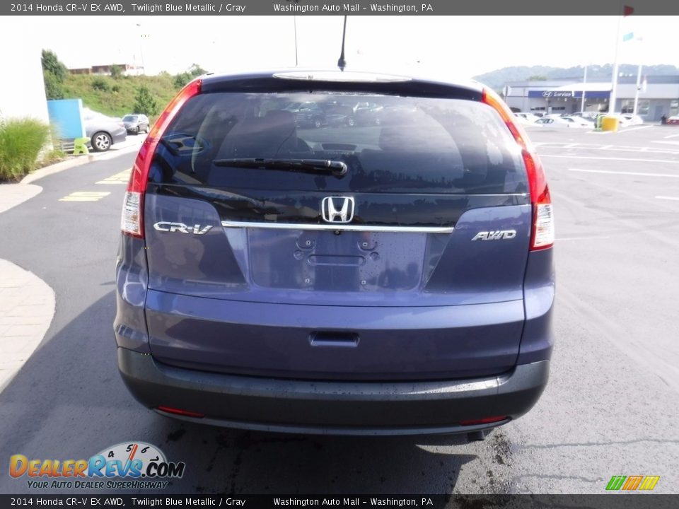 2014 Honda CR-V EX AWD Twilight Blue Metallic / Gray Photo #8