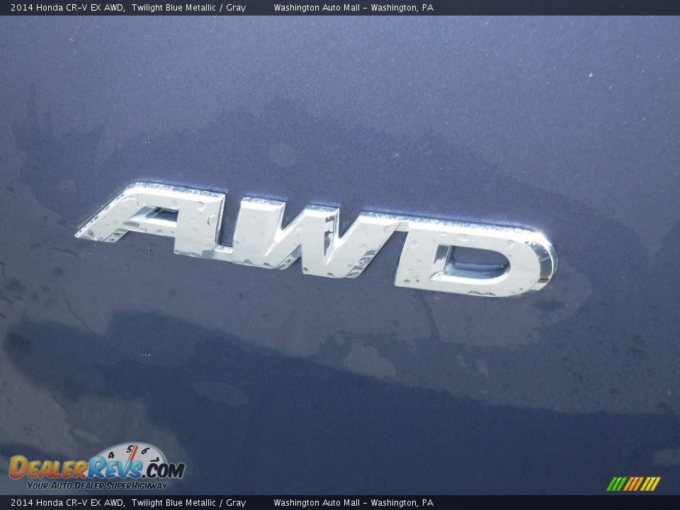 2014 Honda CR-V EX AWD Twilight Blue Metallic / Gray Photo #10
