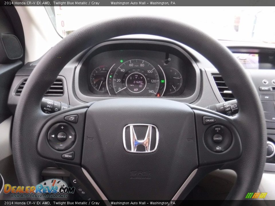 2014 Honda CR-V EX AWD Twilight Blue Metallic / Gray Photo #19