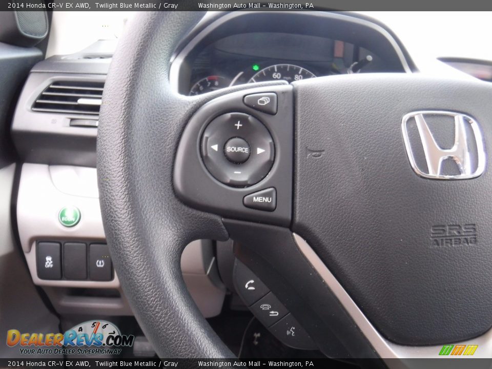 2014 Honda CR-V EX AWD Twilight Blue Metallic / Gray Photo #20