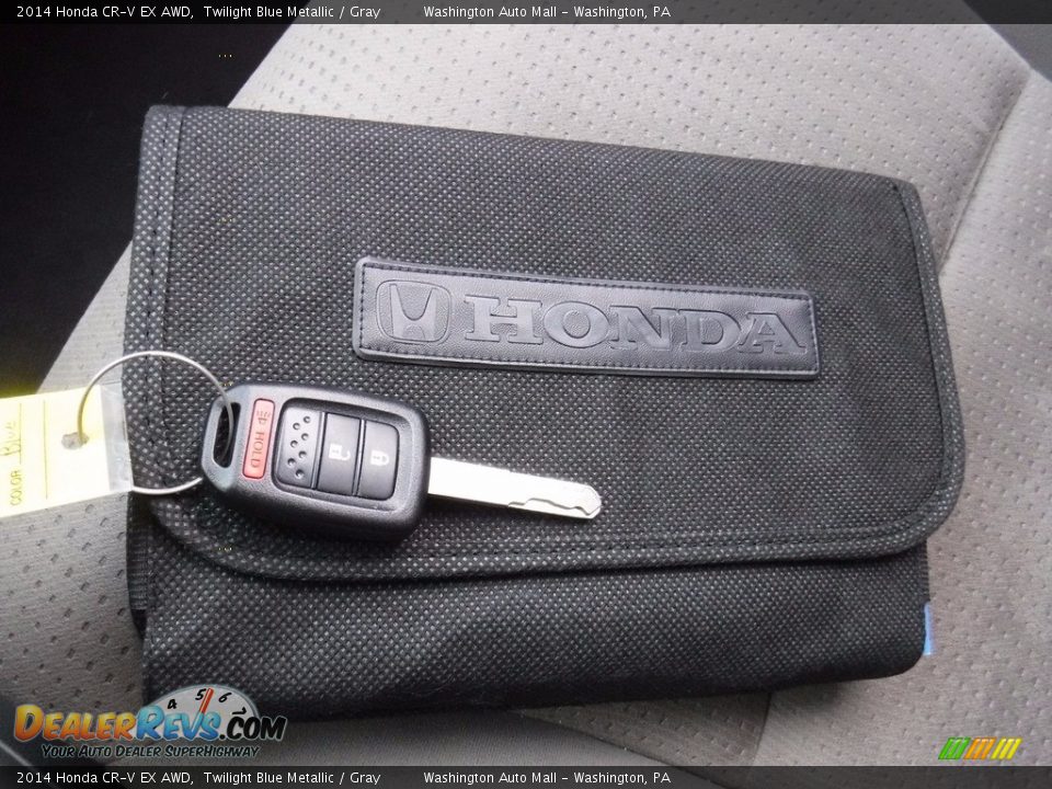 2014 Honda CR-V EX AWD Twilight Blue Metallic / Gray Photo #23