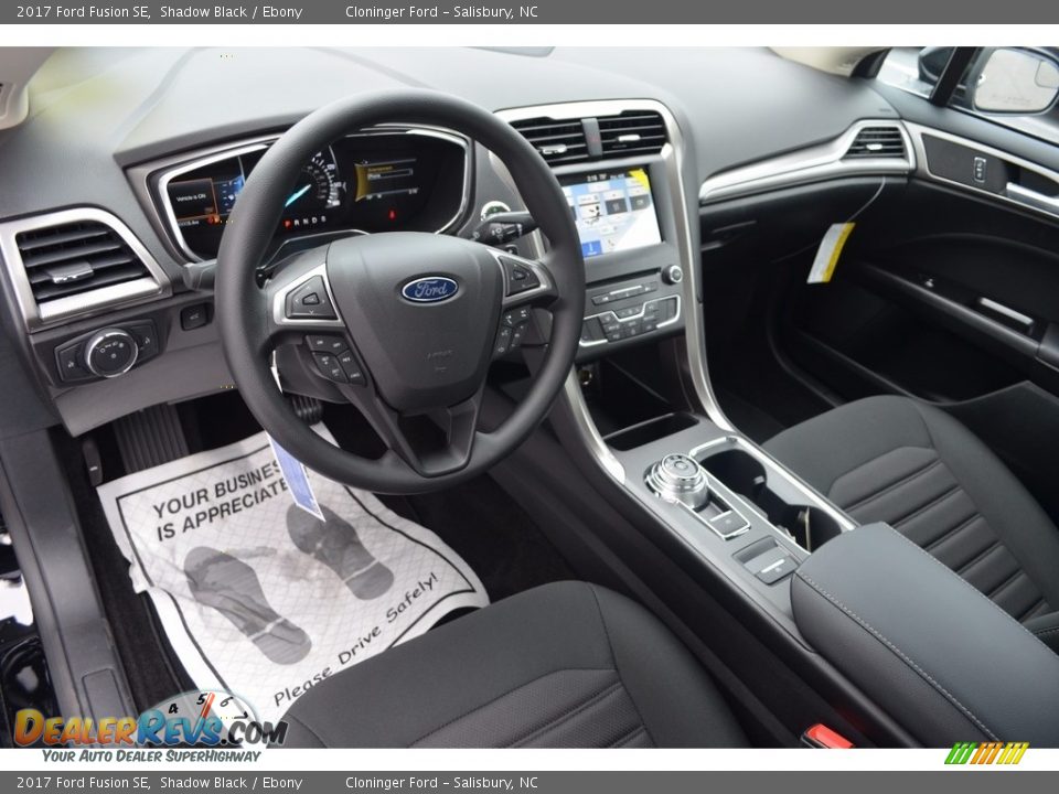 2017 Ford Fusion SE Shadow Black / Ebony Photo #7
