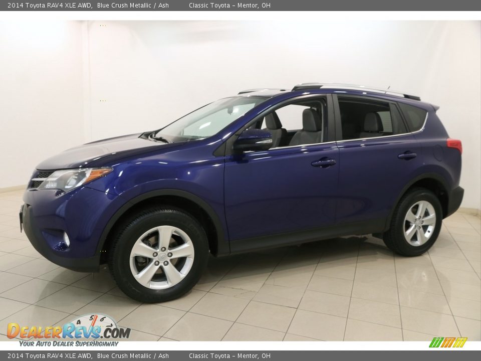 2014 Toyota RAV4 XLE AWD Blue Crush Metallic / Ash Photo #3