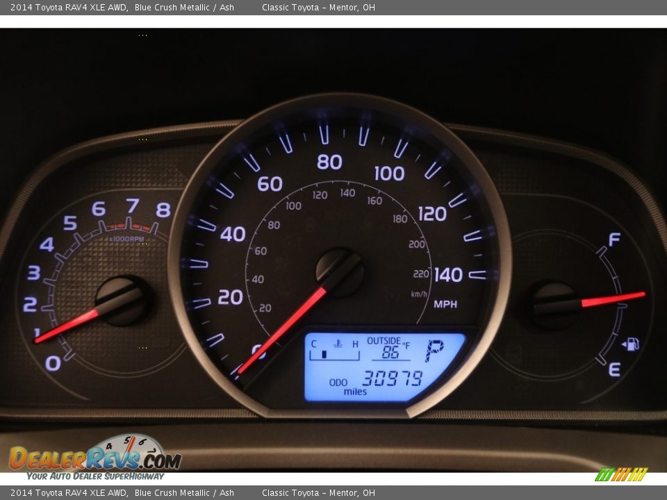 2014 Toyota RAV4 XLE AWD Blue Crush Metallic / Ash Photo #7