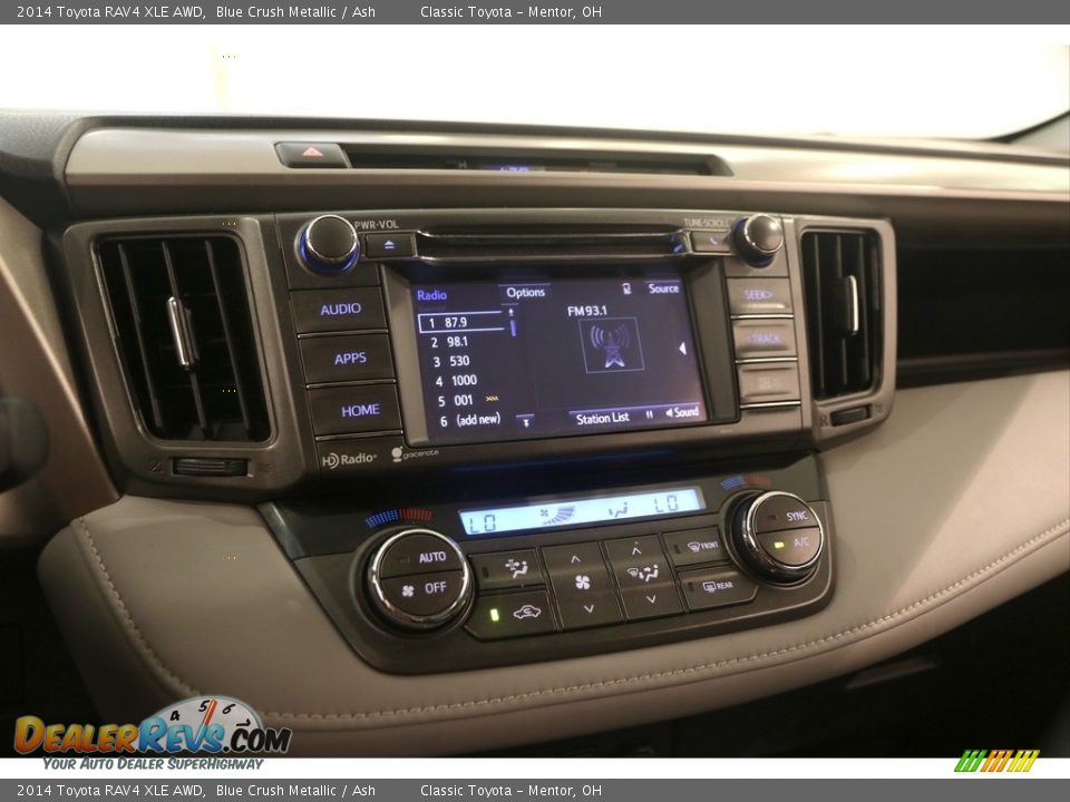 2014 Toyota RAV4 XLE AWD Blue Crush Metallic / Ash Photo #9