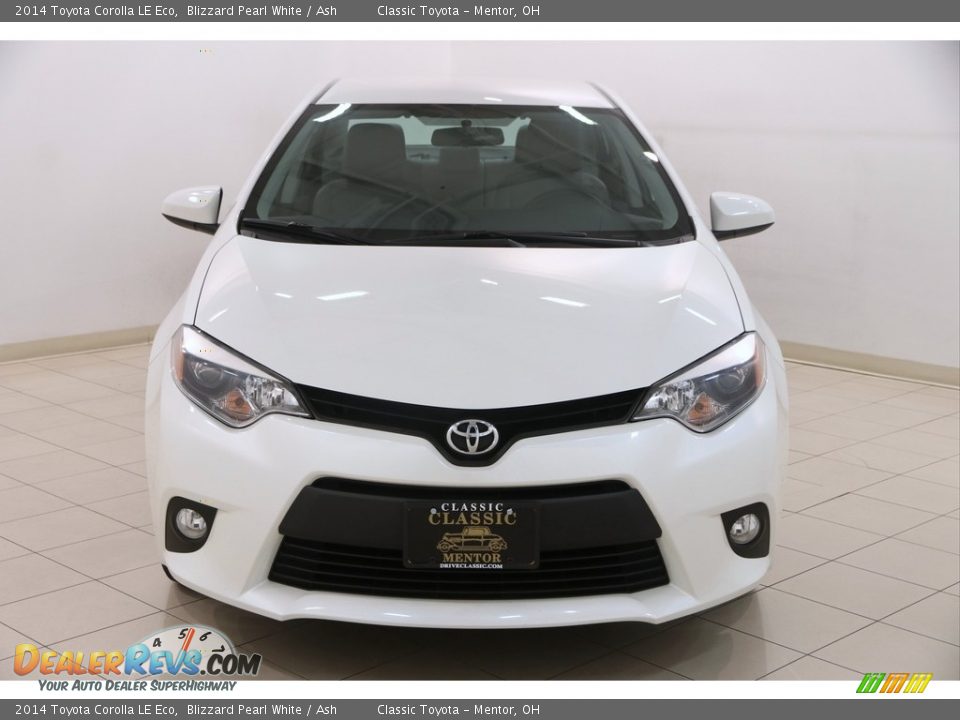 2014 Toyota Corolla LE Eco Blizzard Pearl White / Ash Photo #2