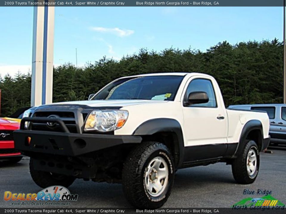 2009 Toyota Tacoma Regular Cab 4x4 Super White / Graphite Gray Photo #1