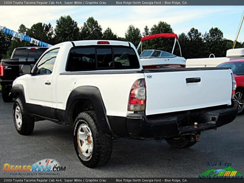 2009 Toyota Tacoma Regular Cab 4x4 Super White / Graphite Gray Photo #3