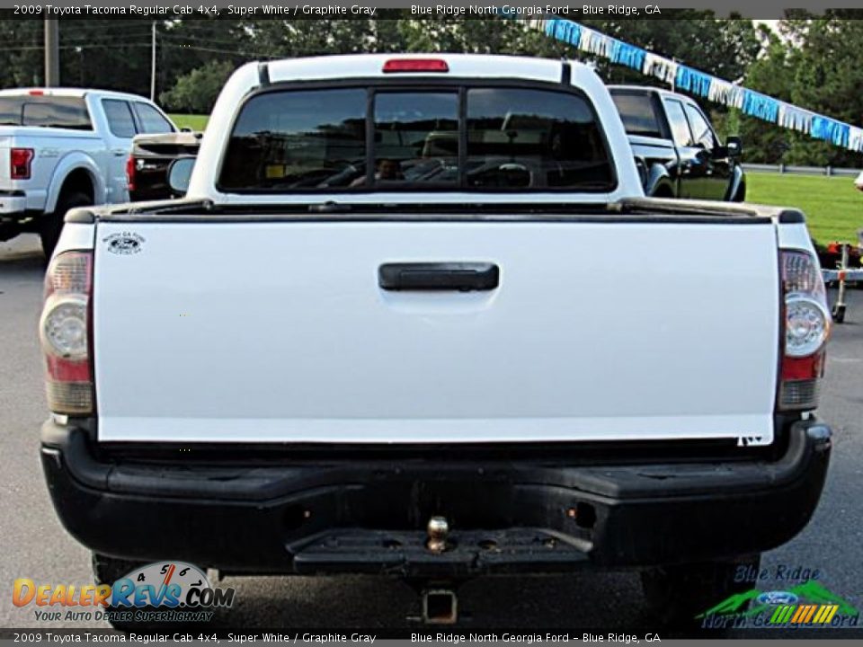 2009 Toyota Tacoma Regular Cab 4x4 Super White / Graphite Gray Photo #4