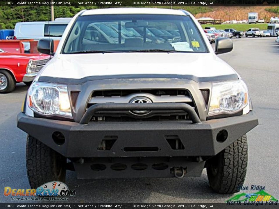 2009 Toyota Tacoma Regular Cab 4x4 Super White / Graphite Gray Photo #5