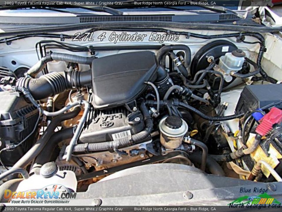 2009 Toyota Tacoma Regular Cab 4x4 Super White / Graphite Gray Photo #9