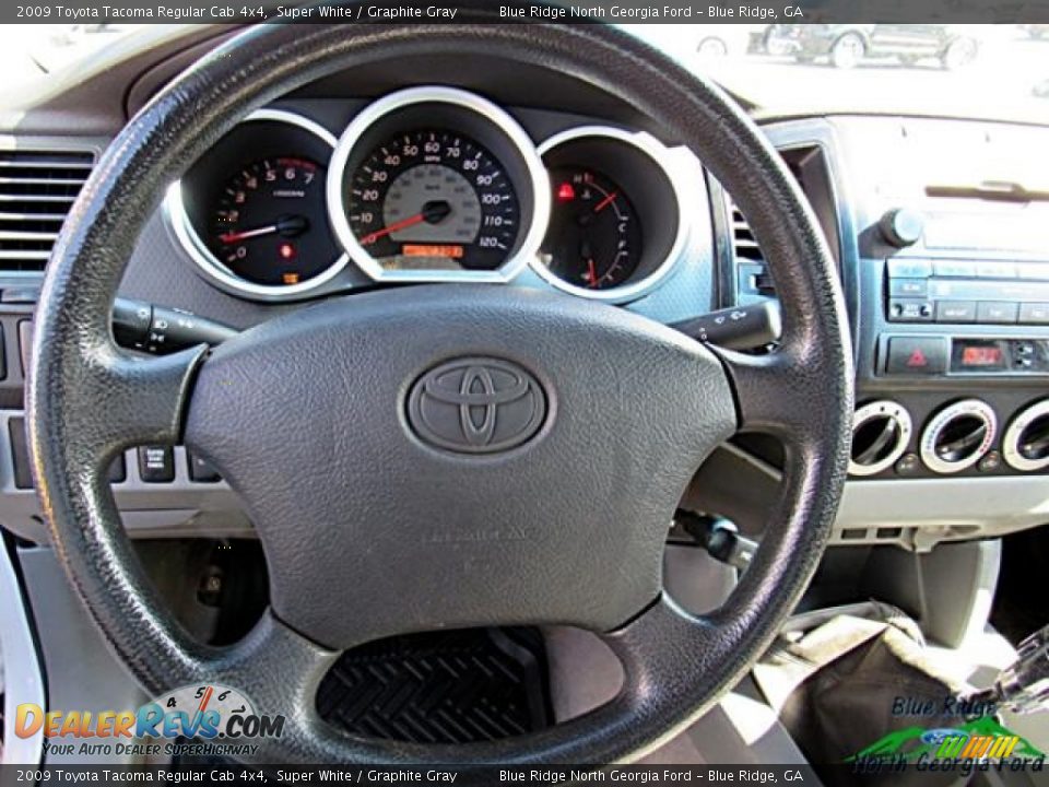 2009 Toyota Tacoma Regular Cab 4x4 Super White / Graphite Gray Photo #15